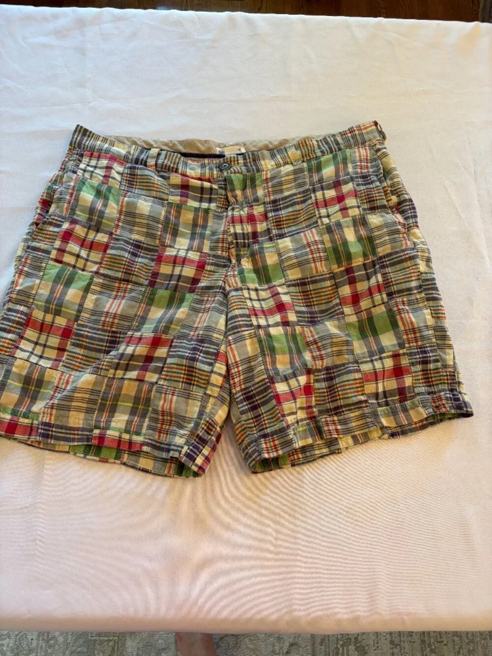 Classic Vintage J Crew patchwork madras pattern Size 38